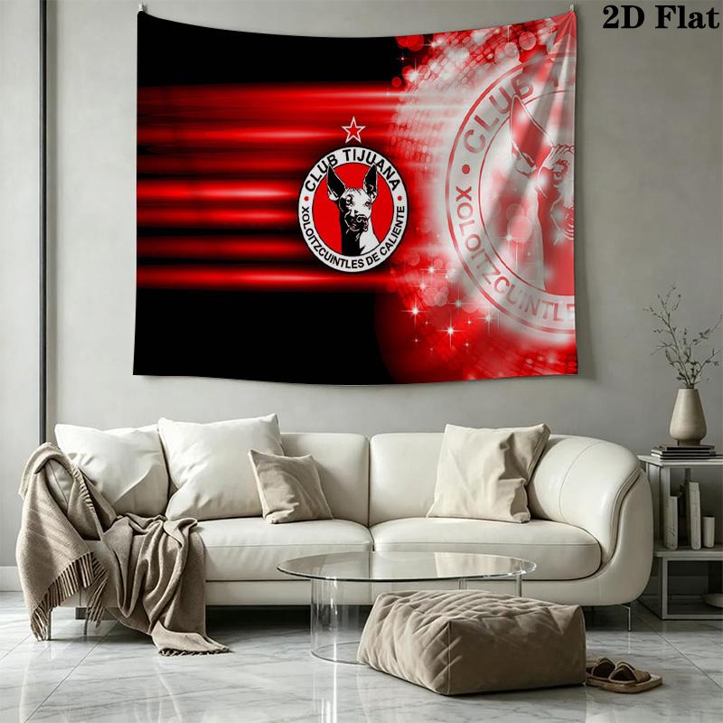 Club Tijuana Logo Wall Tapestry Aesthetic Wall Hanging Printed Fabric Blanket Decorative Tapestries for Bedroom Living Room Home Decor