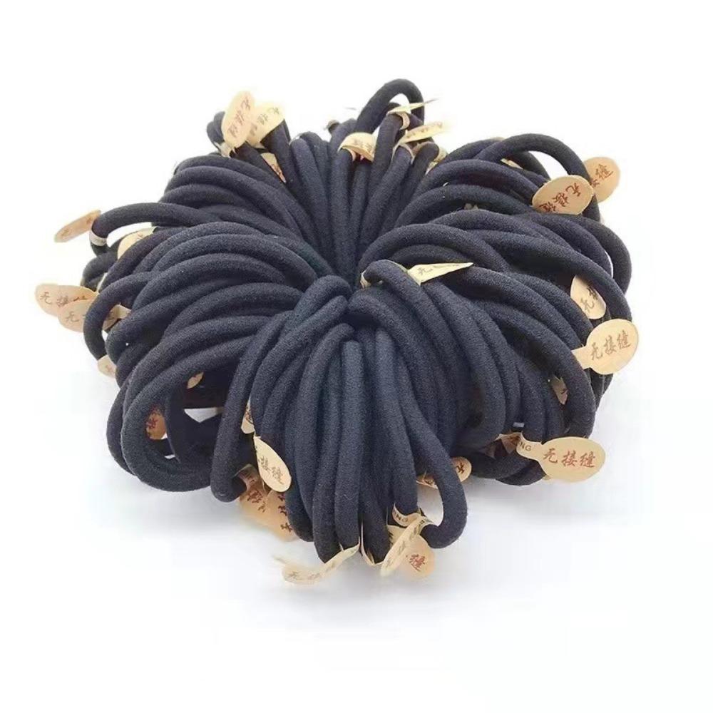 50PCS 6mm Elastic Hair Bands Ties Scrunchie Headband for Women Girls Simple Basic Hair Accessories
