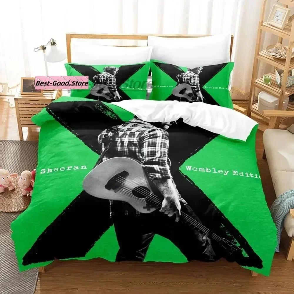 2014 Ed Sheeran Bettwäsche-Set Bettbezug Laken Bedrucktes Bett-Set Kissenbezug Bett Voll Queen King Size Decke Schlafzimmer Hip Hop cama