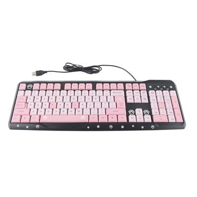 Keyboard USB Wired UltraThin Cute Cartoon for Home Office Laptop Computer Universal