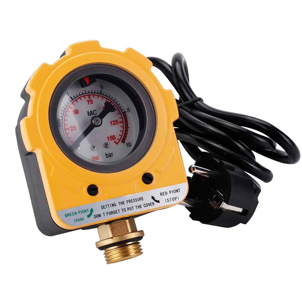 10 bar Pressostato 220V 10 Unità di Controllo Pressione Interruttore Elettronico per Pompa dell'Acqua (Spina UE) Interruttore di controllo della pressione