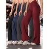 Cross V-Waist Wide-Leg High Elasticity Quick-Dry Yoga Pants for Pilates and Dance