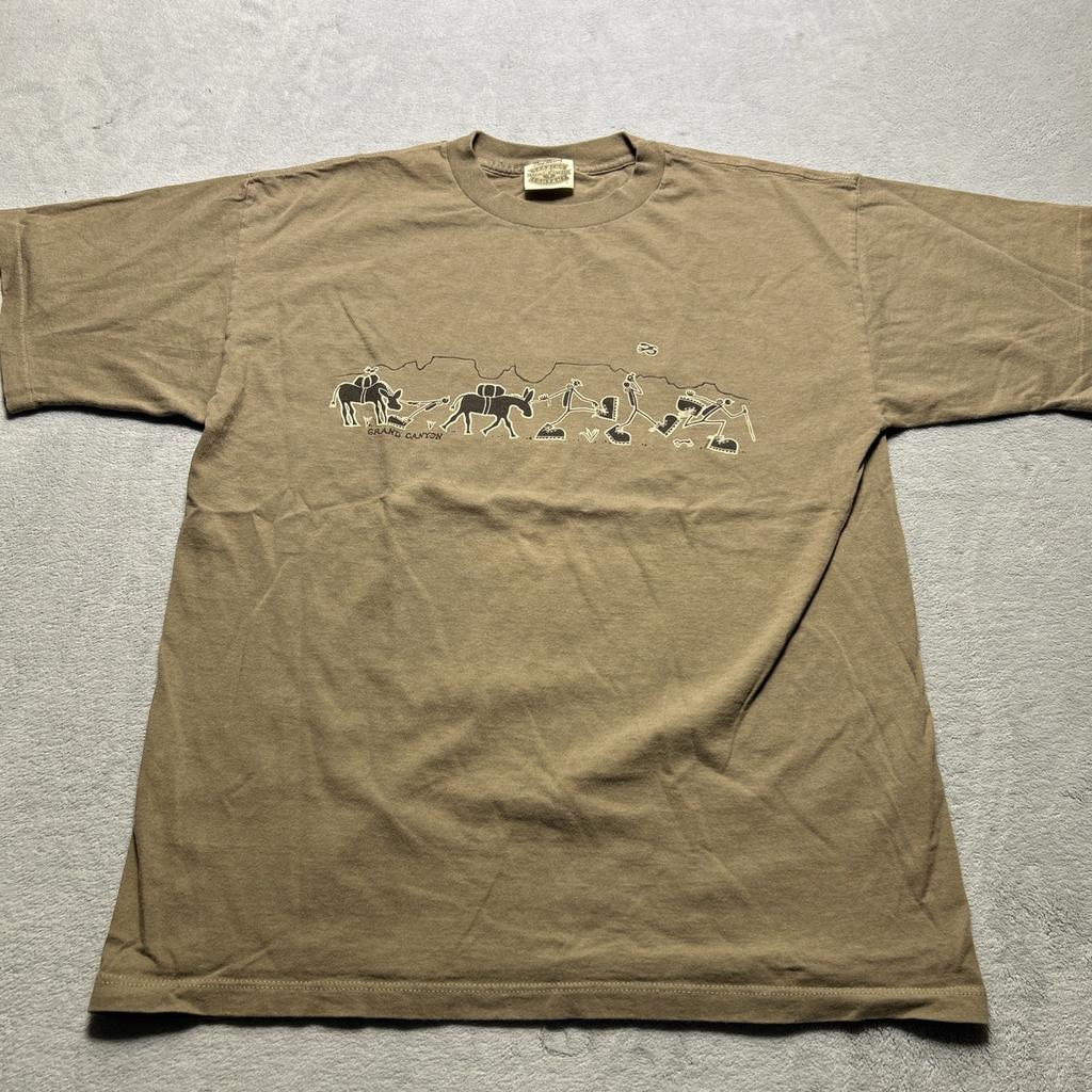 VTG 90s USA Grand Canyon Native Rock Art Shirt Ws XL Aztec Tribe Single Stitch