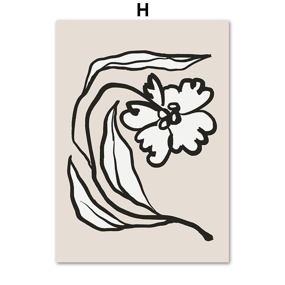 

Девушка пустыня Анри Матисс коралловый цветок геометрические постеры и принты настенная живопись на холсте для гостиной декоративные картины A4 21X30cm No Framed