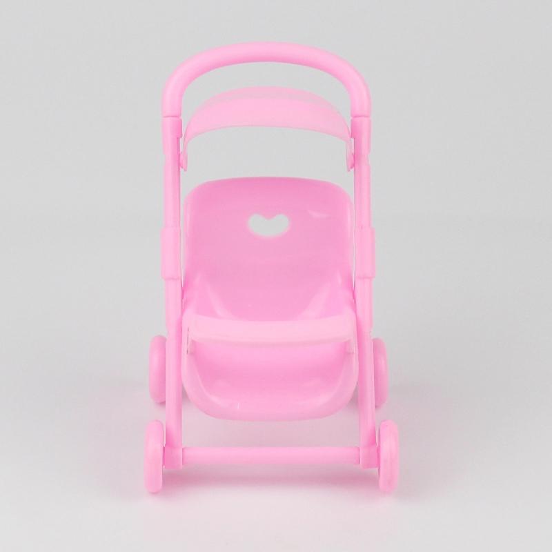 Mini Dollhouse Baby Stroller for Girl for Doll Miniature Trolley Toys for Doll House Decoration Kids for Play House Educ