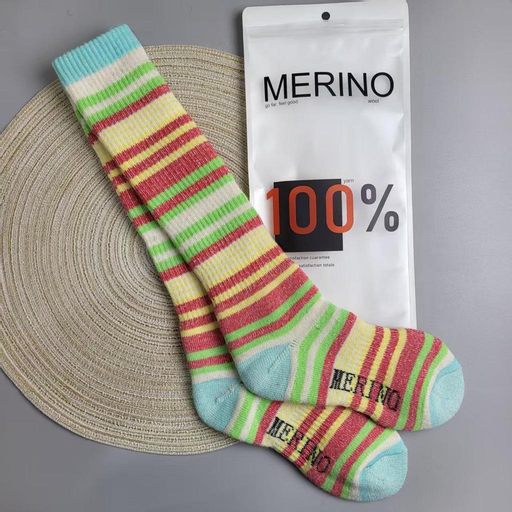 100% Merino Wool Thickened Ski & Hiking Calf Socks for Warmth
