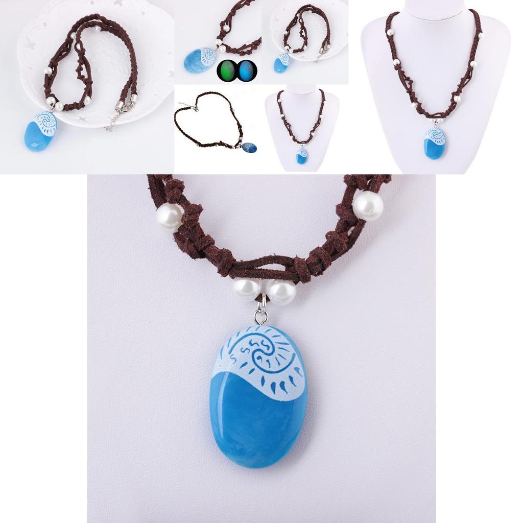 Moana Necklace Costume Cosplay Props For Princess Heart Of Te Fiti Fans**