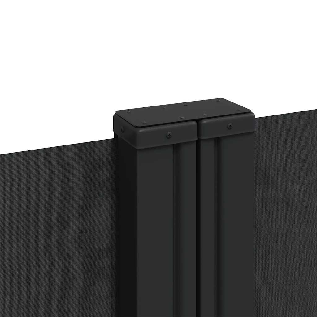 Retractable Side Awning Black 100 x 1000 cm