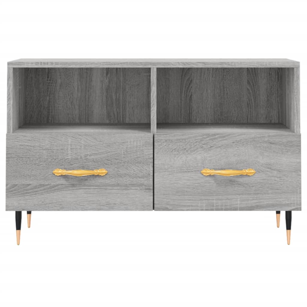 TV Cabinet Gray Sonoma 80 x 36 x 50 cm Particleboard