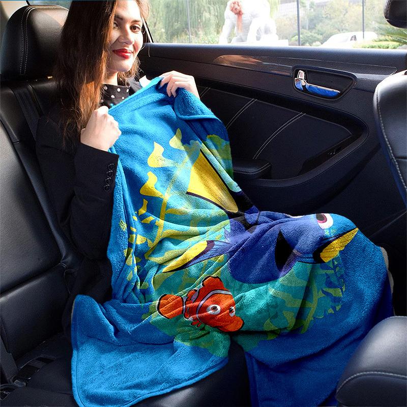 1pc,Finding Nemo Dory & Marlin Throw Blanket Home Decor, Couch Cover, Outdoor, Gift, Bedroom, Living Room, Travel