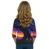 Kids Halloween Three-Quarter Sleeve Round Neck T-Shirt with Pumpkin Witch Print Casual Daily Wear