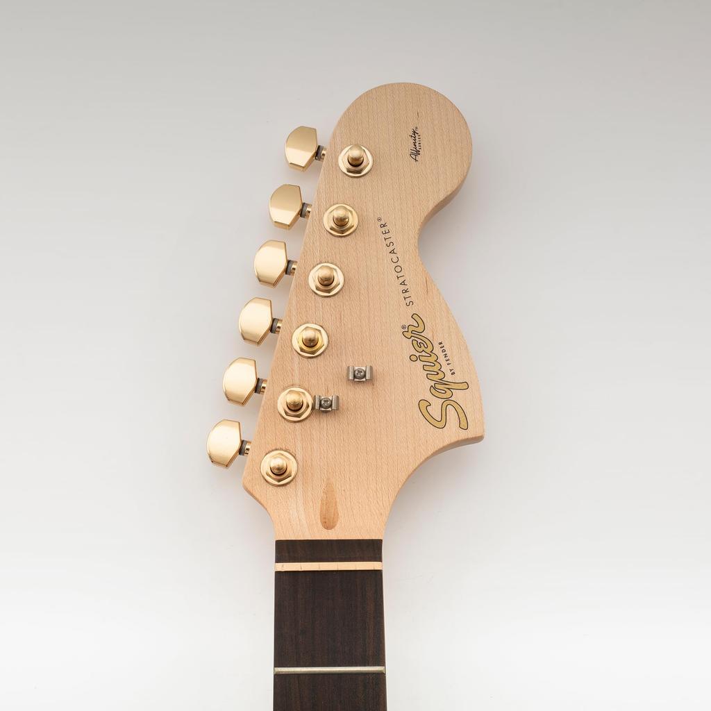 Musiclily Pro Locking Guitar Square for Electric Gold 6-in-line Single-pin Tuners, (SQ), Stratocaster/Telecaster Guitars,