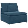 Modular Sofa with Cushions Blue