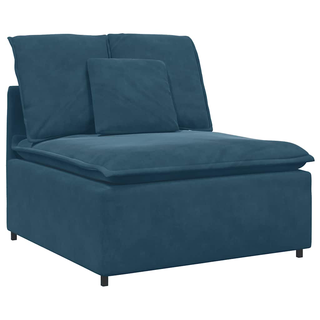 Modular Sofa with Cushions Blue