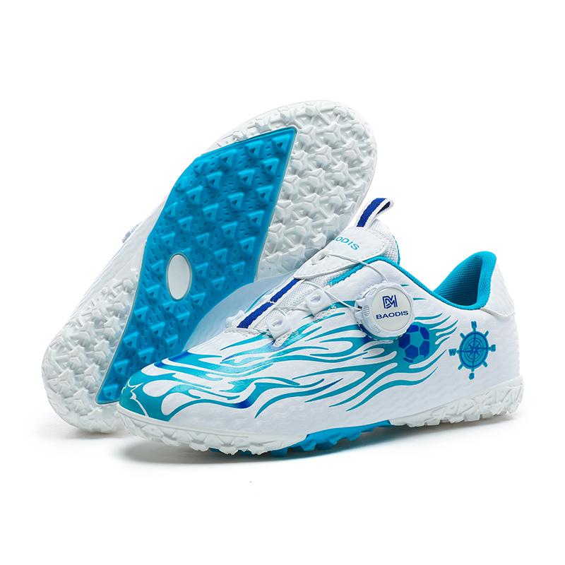 Football Boots Are Lightweight To Wear / Take Off with Rotating Buttons/ Rubber Soft Soles They Are Also Training Shoes Artificial Turf Soccer Shoes