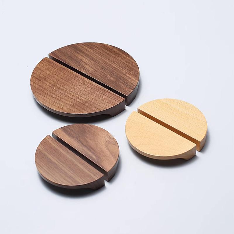 Rustic Style Wood Furniture Pulls Easy To Install Cabinet Handles for Kitchen Wardrobe Closet Drawer Farmhouse Renovation