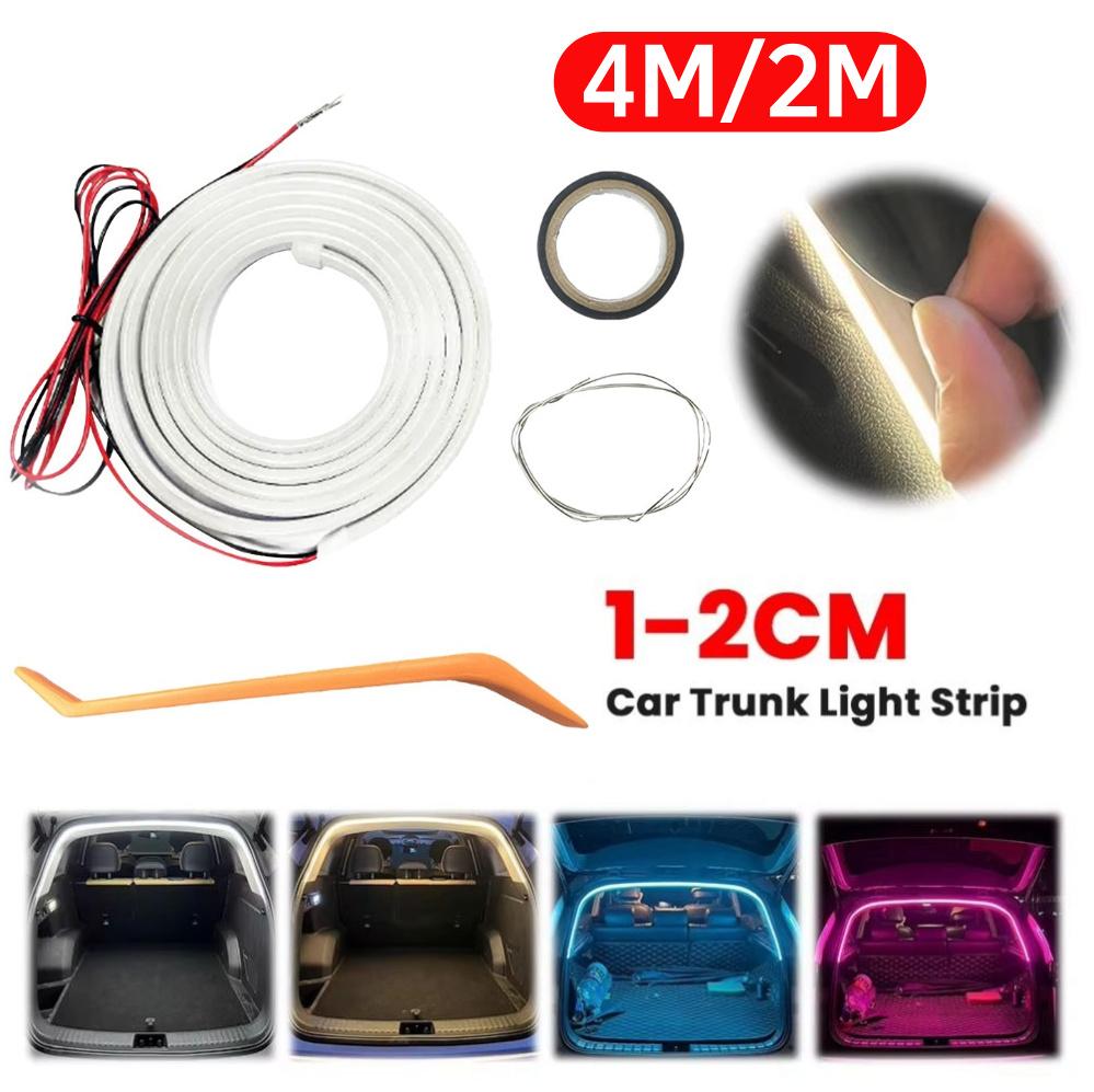 LED Automatic Tail Box Light Self Adhesive Car Trunk Ambient Lighting Strip Multifunction for Sedan SUV Hatchback Pickup