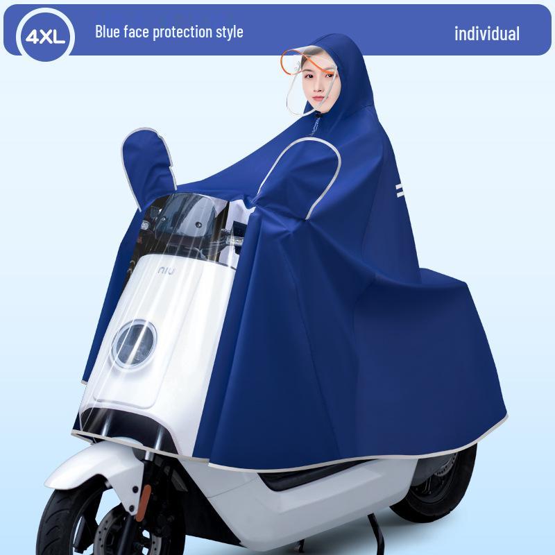 Unisex Electric Car Raincoat: Long, Full-Body, Extra Thick, Waterproof Poncho for Motorcycle Use