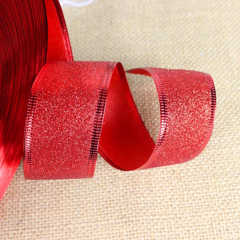 Luxurious Red 38cm And Pink Trimmed Christmas Ribbon For Stylish Decor Holiday