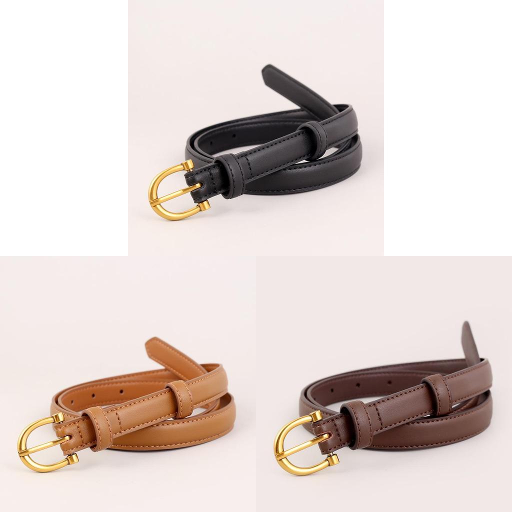 Fashion Cowhide Leather Belt For Women With Alloy Buckle For Casual And Office Wear