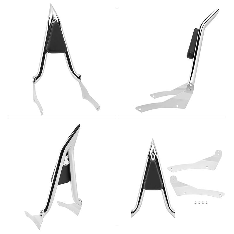 Abnehmbare Motorrad-Heck-Sissy-Bar Beifahrer-Rückenlehne Mit Polsterkissen Für Yamaha V Star 400 V Star 650 Klassische Modelle 1998-2018