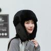 Real rabbit fur winter windproof ear protection cotton hat cycling warm hat outdoor skiing cold hat