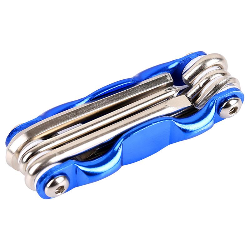 Cycle Repair Tools 4Mm/5Mm Hexagonal Wrenches 6-In-1 Multifunctional Foldable Wrench Motorcycle Repair Multitool Flat-Cutter