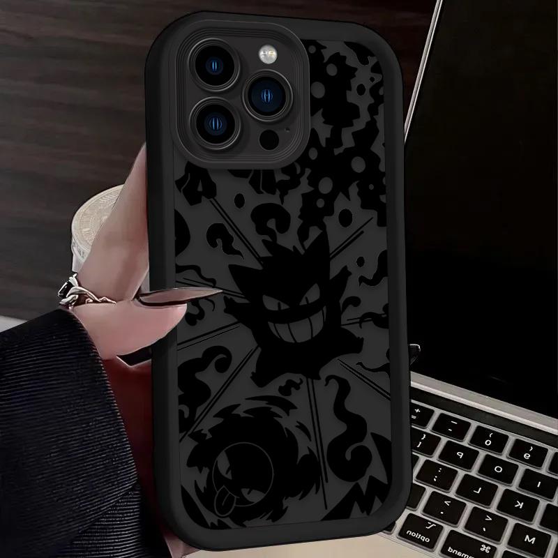 P-Pokemon Gengar Matte Phone Case For iPhone 17 Air 16 16E 15 14 13 12 11 Pro Max X XS X S Max XR SE 2020 SE4 7 8 Silicone Cover