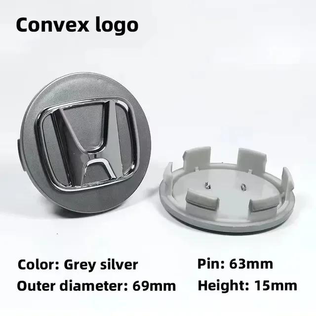 4Pcs 58/69mm Car Wheel Center Hub Caps Decorative Cover For Honda Civic Jazz Fit Accord Pilot CRV Passport City XRV HRVstickers CUJ3