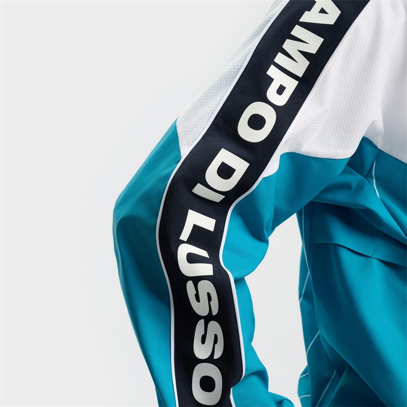 FILA Reppy Nostalgia Sport Striped Color Block Fashion Youth Vitality Retro Sports Stand Collar Jacket Men Jacket A11M433706FZA