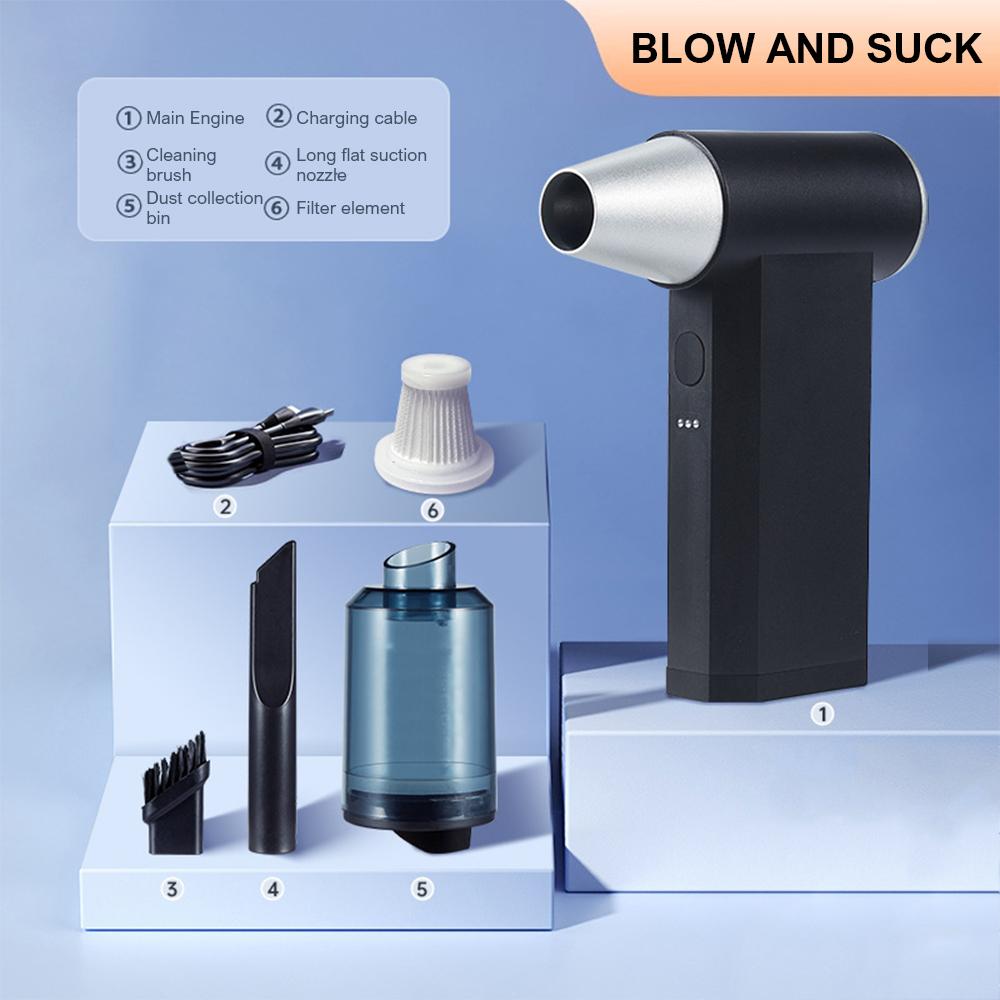 150000RPM Electric Air Duster Handheld Mini Turbo Jet Fan Powerful Air Blower Compressed Air Duster for Car Dryer/PC/Home Clean