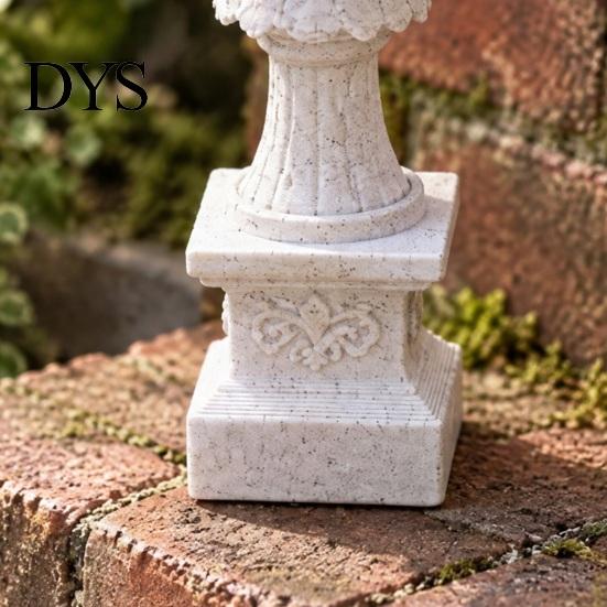 European Classical Bird Bath 3D Printed Mini Fountain with Simulated Stone Texture for Doll House Landscaping Micro Landscape Garden and Decoration,