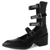 Stivali alla Caviglia da Donna alla Moda con Punta, Cerniere Posteriori alla Moda, Fibbia in Metallo, Stivaletti Corti, Scarpe da Donna in Stile Retrò