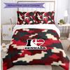 Denmark Football Printed Bedding 3 Piece Set Cozy Breathable Bed Cover Set as Housewarming Holiday Gift