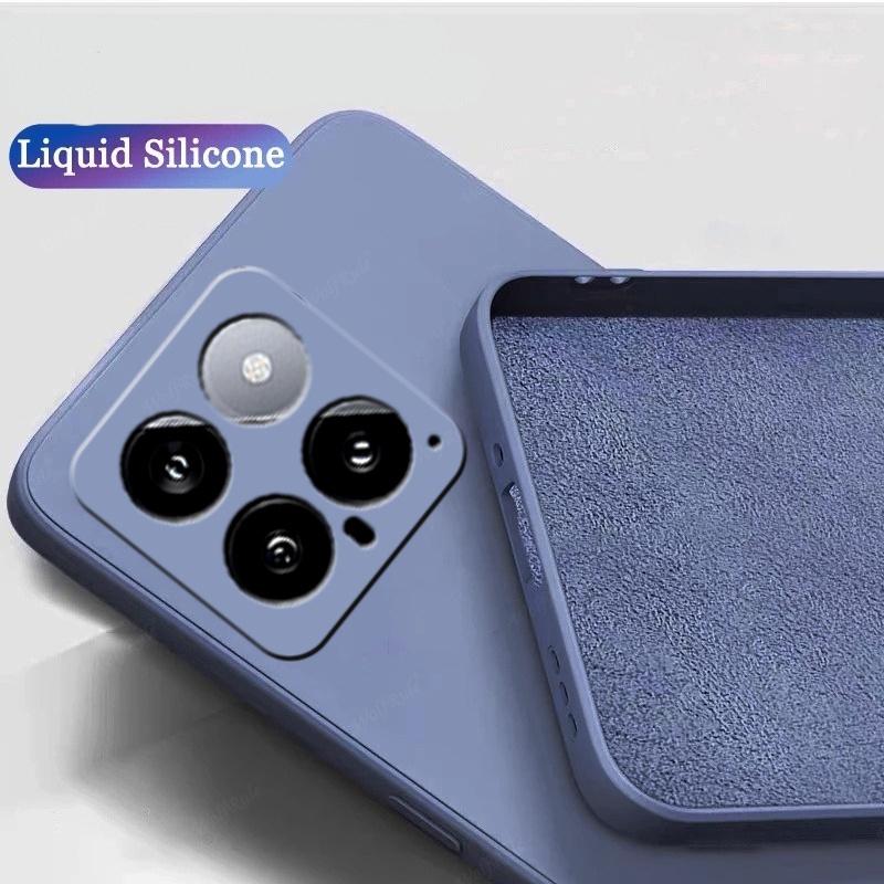 For Xiaomi 14 Case Cover Xiaomi 14 Capas Liquid Silicone Shockproof TPU Soft Fundas Xiaomi14 Mi14 Mi 11T 12T 13T 14 Pro
