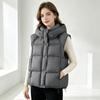 Puff Hooded Down Cotton Clothing Vest Women's Winter New Large Size Women's Loose Vest Jacket