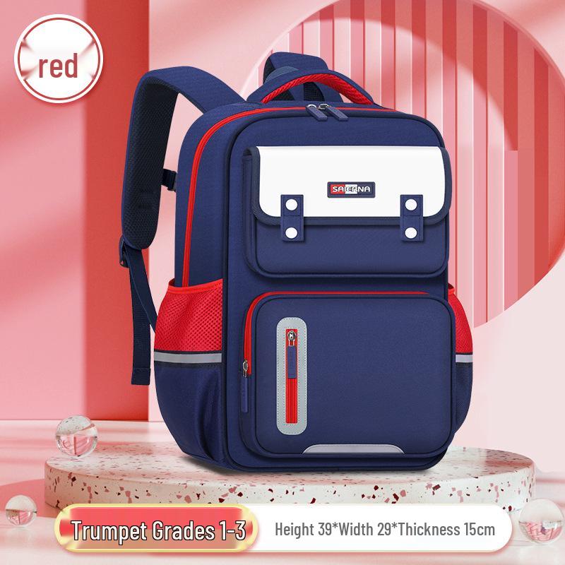 Lightweight Large Capacity Backpack for Primary School Kids: Spine Protection for Grades 1-6, Boys and Girls