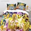 Anime Saint Seiya LOST CANVAS Bedding Set 3D Printed Suitable For Bedroom Duvet Cover Set With Pillowcases Kids Home Textile