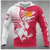 Polnische Flagge Emblem Harajuku Bedruckt Retro Mode Herren und Damen Sport Outdoor Freizeit Täglich Locker Bequem Hoodie