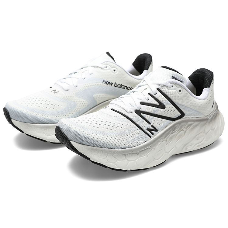 New Balance Fresh Foam X More V4 White Black Unisex Sneakers Black-Metallic MMORCW4