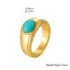 Boho Natural Stone Statement Ring for Women, Geometric Shield Multi Layer Open Band, Aesthetic Stackable Jewelry