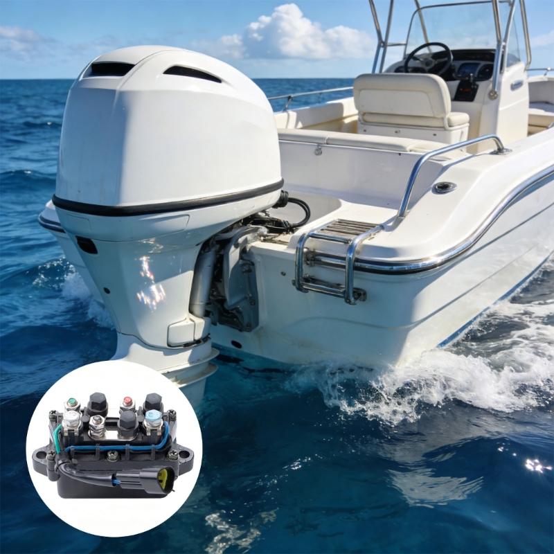 High Quality Angle Trim Control For Boat Outboards Protected 3 Terminal Design ABS Metal Build 12V Electrical Part