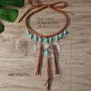 New 1-piece Personalized Fashion Velvet Turquoise Beaded Necklace