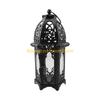 F26C European Decorative Candle Holder Christmas Lanterns Moroccan Hanging Lanterns Wrought Iron Tabletop Lanterns Decor