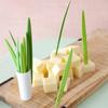 Creative 5pcs/Set Green Bamboo Leaf Fruit Fork Chopsticks Cocktail Fork Wedding Festival Birthday Kitchen Gadget Fruit Tools
