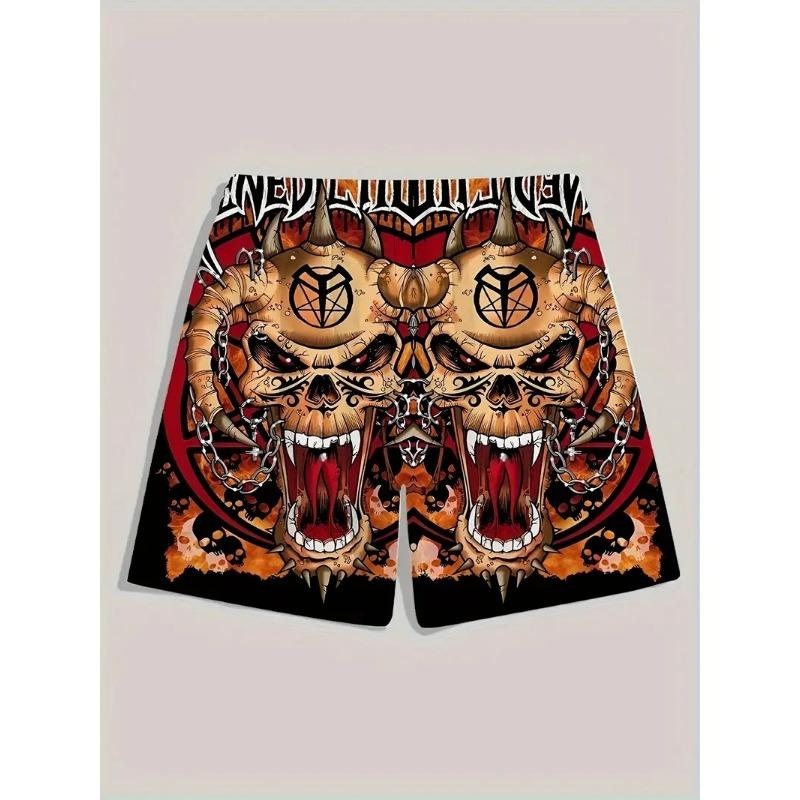 Men's Beach Pants Red Dragon 3D Printed Men's Shorts Summer Casual Breathable Shorts Men's Clothing Bermuda Men's Shorts
