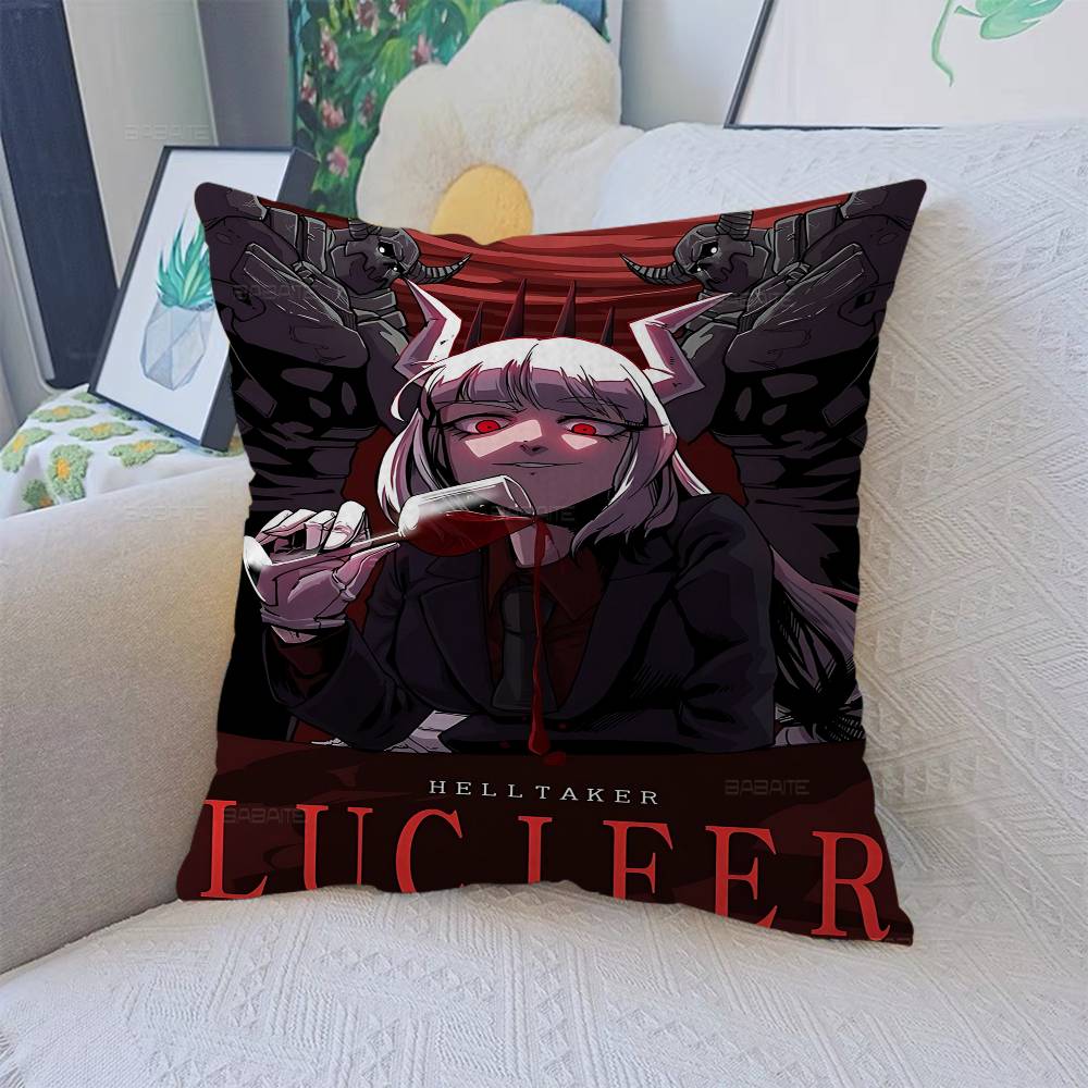 Helltaker Anime Office Cushion Pillowcase Car Cushion Cover45X45CM Lumbar Pillowcase Sofa Pillowcover