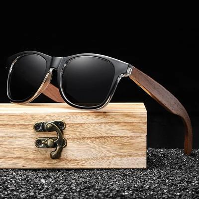 Occhiali da Sole Classici da Uomo Ultravioletti Moda Legno Maschili Guida Equitazione Sport Occhiali da Sole Occhiali in Legno Bambù Uv400 Lenti