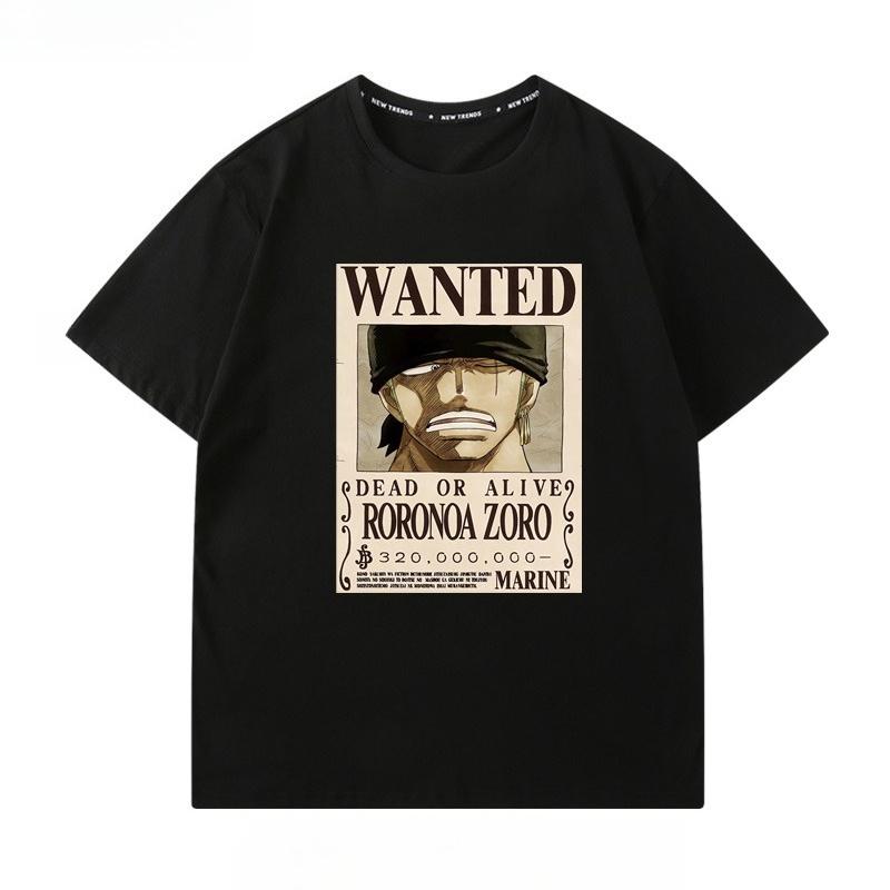 Straw Hat Luffy Chopper ONE PIECE Twodimensional Design Shortsleeved Top Pure Cotton Shortsleeved Mens and Womens Tshirt