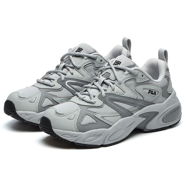 Fila Dolphin Fabric Synthetic Leather Casual Low Top Dad Sneakers Women Sneakers Gray F12W216109FVF